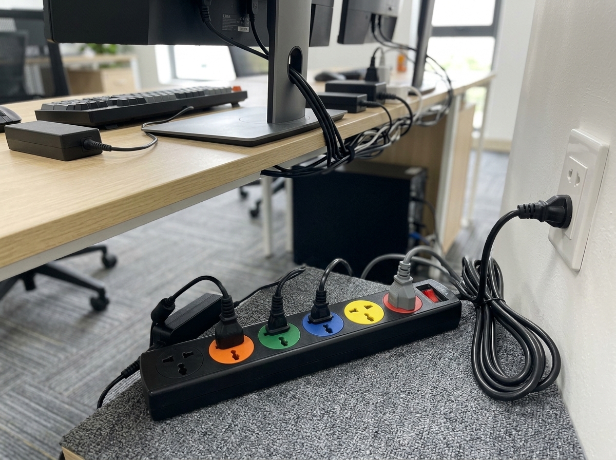 Ổ Cắm LiOA 6DND3.3.10 (6 Lỗ - 3m - 3 Lõi) Tiếp Địa 2200W